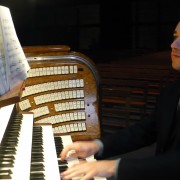 All'organo Tamburini della chiesa di San Giovanni Bosco, Bologna.