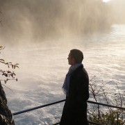 Novembre 2008. Schaffhausen, scrutando il fondo del fiume, alla ricerca dell'Oro del Reno.